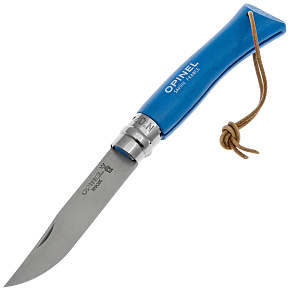 Нож Opinel: Trekking №7 VRI (нерж.сталь,граб,темляк ) сине-зеленый 
