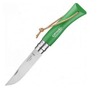 Нож Opinel: Trekking №7 VRI (нерж.сталь,граб, темляк) зеленый