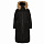 Пальто пуховое женское: Woolrich Logo Long Parka — Black