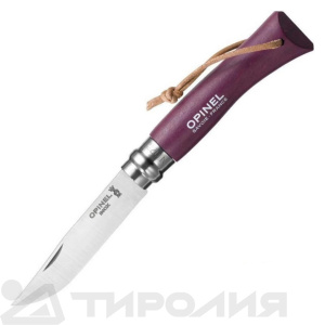 Нож Opinel: Trekking №7 VRI (нерж.сталь,граб, темляк) фиолетовый