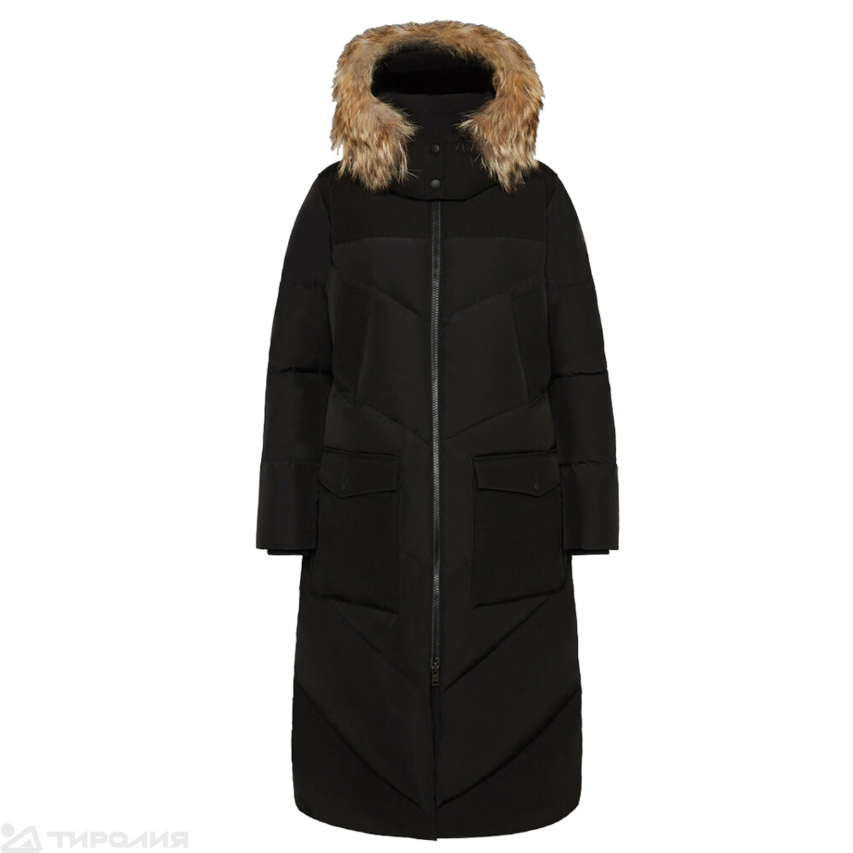 Пальто пуховое женское: Woolrich Logo Long Parka