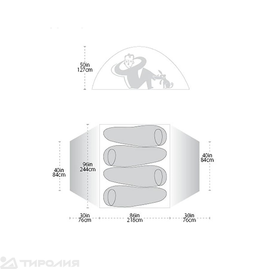 Палатка: Big Agnes Blacktail 4 Package: Includes Tent and Footprint купить  по выгодной цене в интернет-магазине Тиролия