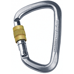 Карабин Singing Rock: D Car. Steel lock screw