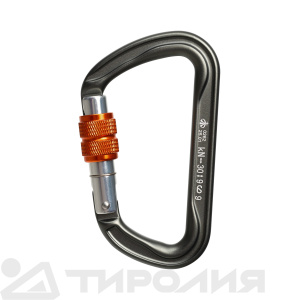 Карабин Вертикаль: GRAY трапеция с муфтой, дюраль