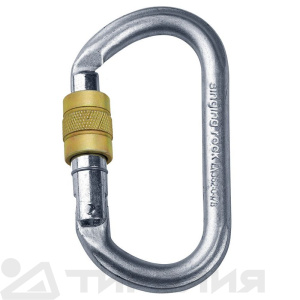 Карабин Singing Rock: Steel Oval screw black