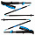 Палки треккинговые Black Diamond: Distance Carbon FL Z Pole  — Ultra Blue