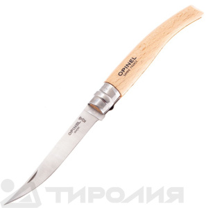 Нож филейный Opinel: №10 VRI Effile Slim (нерж.сталь,бук)