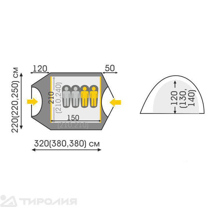 Палатка Talberg: Malm 2 купить по выгодной цене в интернет-магазине Тиролия