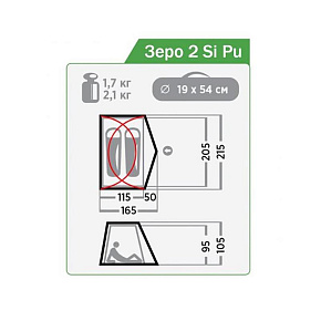 Палатка Normal: Зеро 2 SI/PU