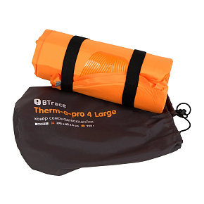 Коврик самонадув. Btrace : Therm-a-Pro 4 Large, 198*63*3.8 см (Оранжевый)