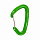Карабин Венто: Скалолазный Лайт со скобой — Зеленый