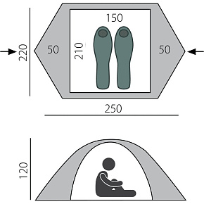 Палатка Btrace: Ion 2+ (Зеленый)