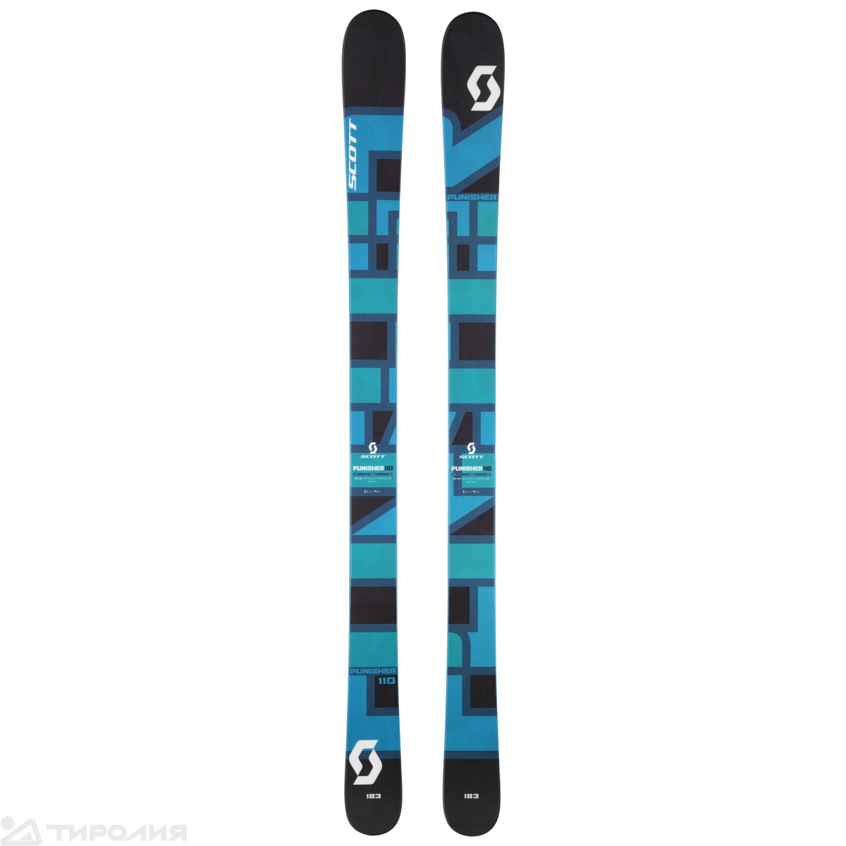 Лыжи с крепл. Scott: Punisher 110 + T Warden MNC 13 Gun Metal/White (16-17)