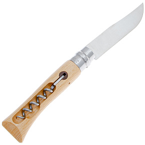 Нож со штопором Opinel: №10 VRI (нерж.сталь,бук)